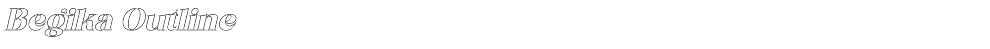 Begika Begika Outline Italic.ttf font preview